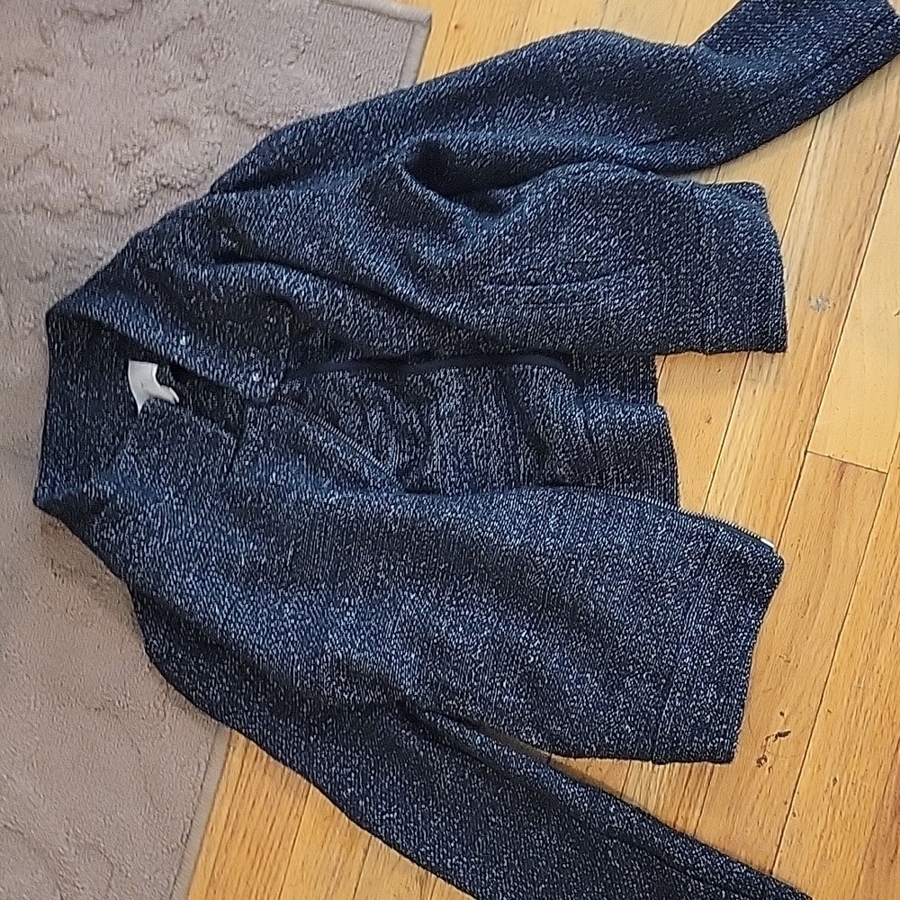 Jacket size small petite ann Taylor loft black and white tweed